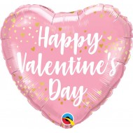 Happy Valentine's Day Pink Heart Balloon